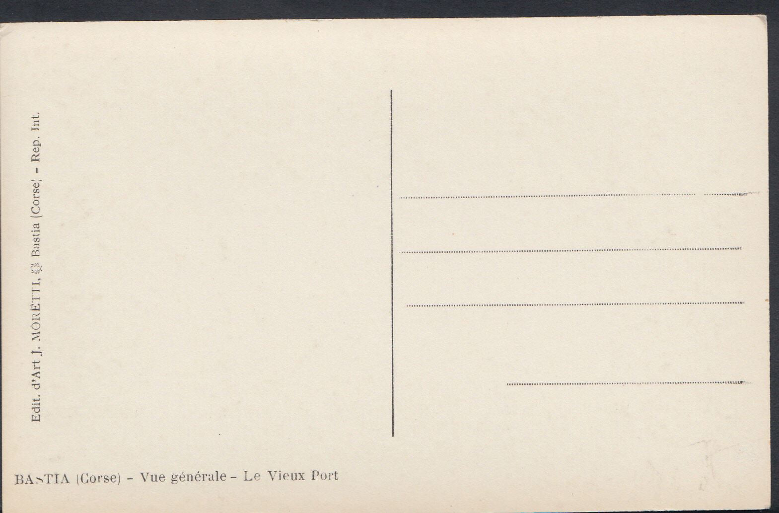 France Postcard - Bastia (Corse) - Vue Generale - Le Vieux Port   RT955