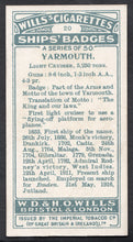 Load image into Gallery viewer, Wills Cigarette Card - Ships Badges Card No 20 - Yarmouth
