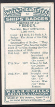 Load image into Gallery viewer, Wills Cigarette Card - Ships Badges Card No 27 - Vansittart

