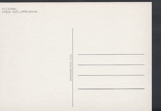 Shipping Postcard - M/S Katrilli, Karelia Lines, Lappeenranta  RT2415