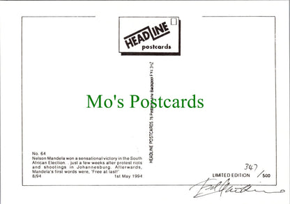 Political Postcard - Nelson Mandela Wins Election