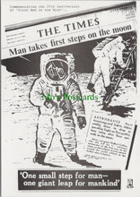 Load image into Gallery viewer, Headline Postcard - First Men on The Moon
