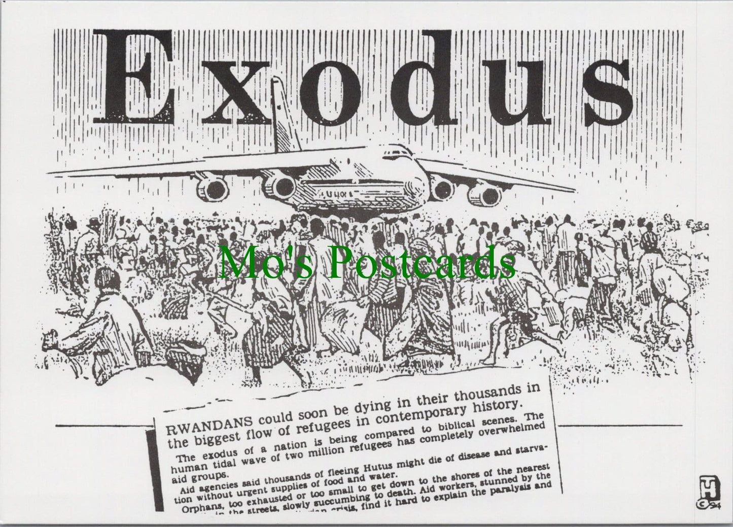 Headline Postcard - Rwandan Refugee Exodus