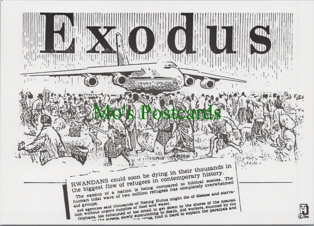 Headline Postcard - Rwandan Refugee Exodus