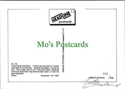 Headline Postcard - The National Lottery