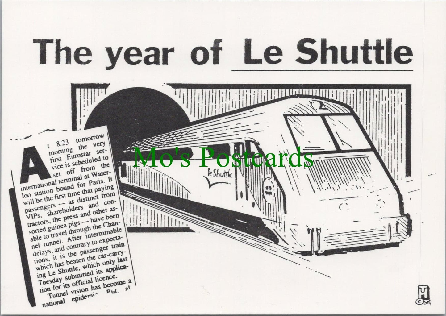 Railway Postcard - The Channel Tunnel