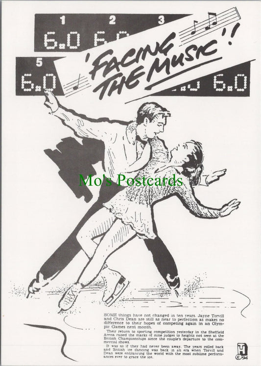 Ice Skating Postcard - Torvill and Dean