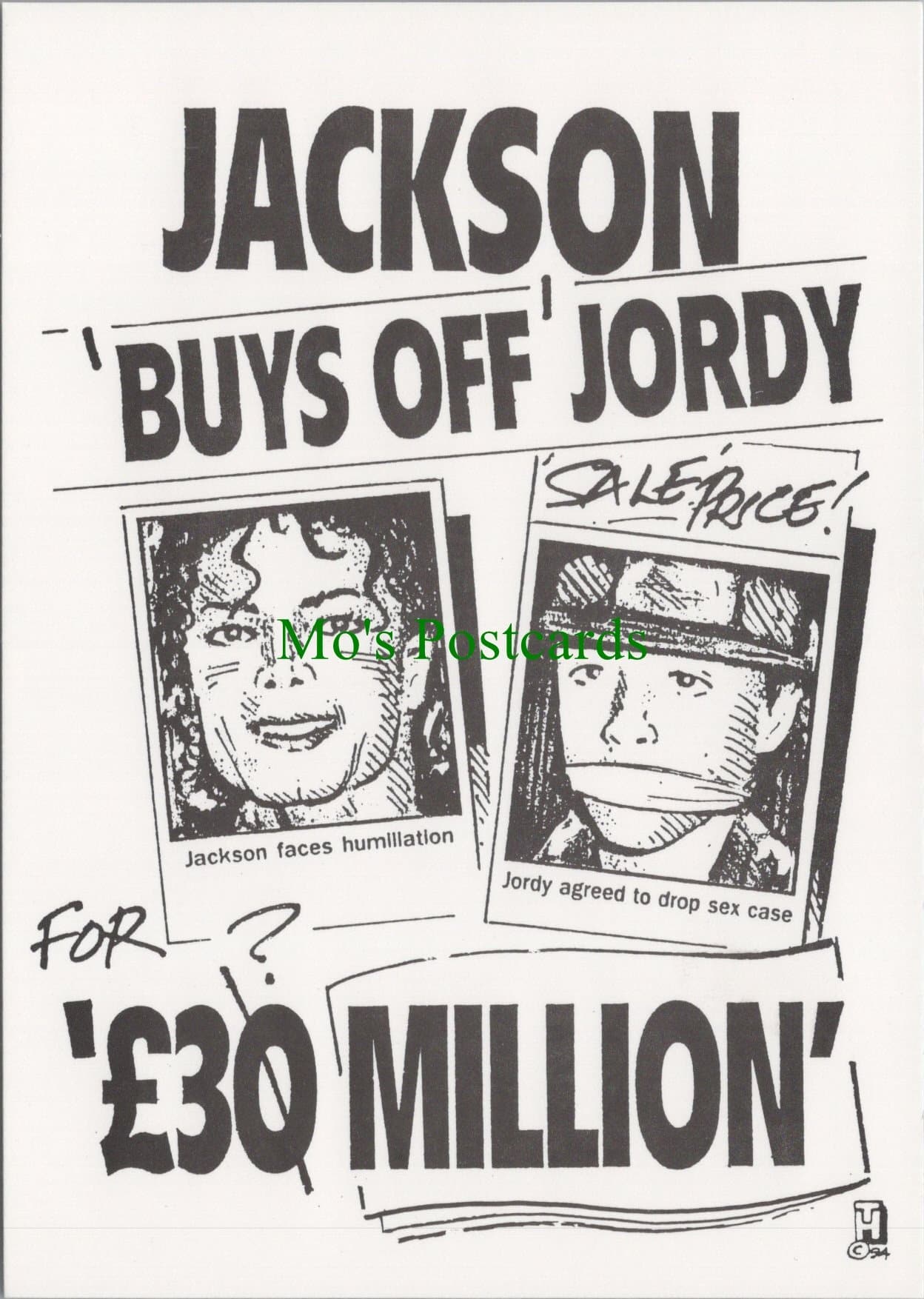 Music Postcard - Michael Jackson