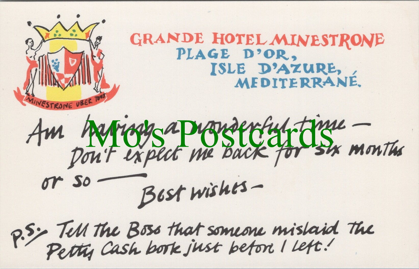 Greetings Postcard, Holiday Best Wishes