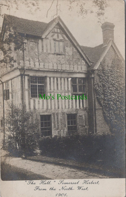 Derbyshire Postcard - "The Hall", Somersal Herbert, From The North West 1901 Ref.SW9904