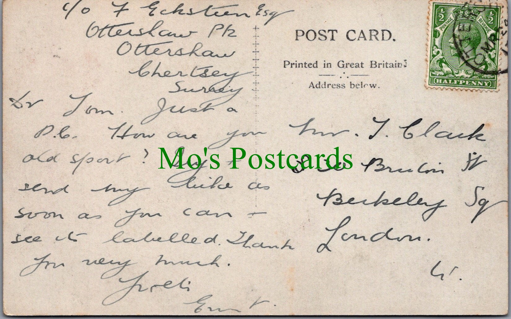 Surrey Postcard - Ottershaw Park, The North Front  Ref.SW9908