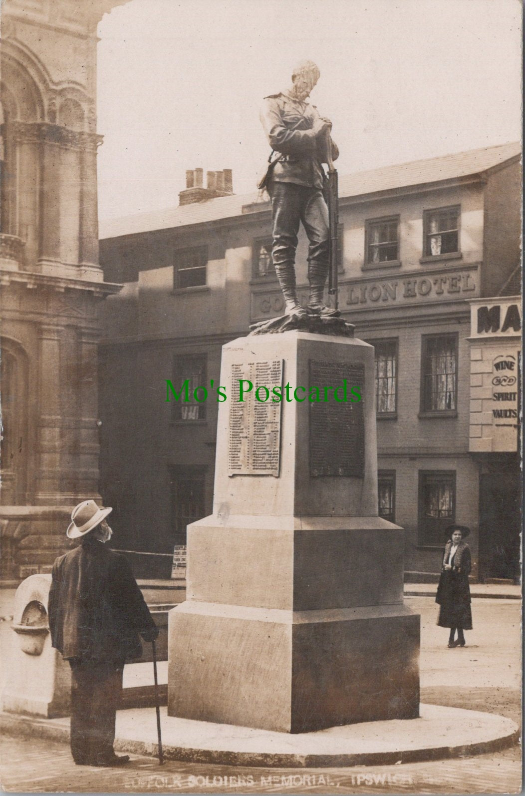 Suffolk Postcard - Suffolk Soldiers Memorial, Ipswich Ref.SW9739A