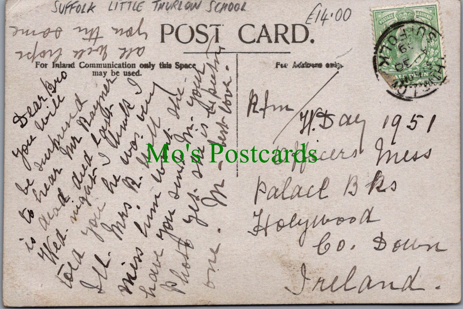 Suffolk Postcard - Little Thurlow School Ref.SW9742