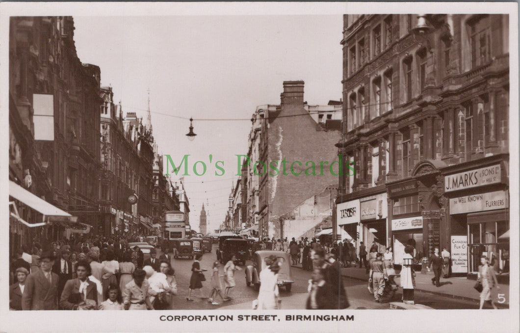 Warwickshire Postcard - Corporation Street, Birmingham HP632