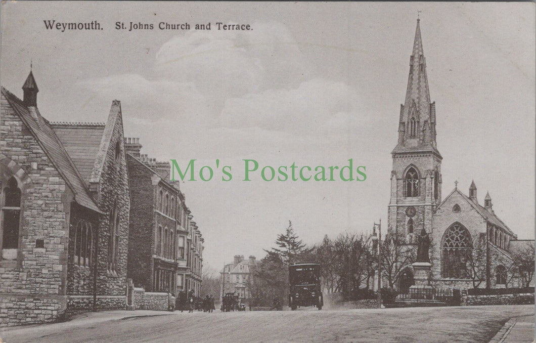 Dorset Postcard - Weymouth, St Johns Church and Terrace HP637A