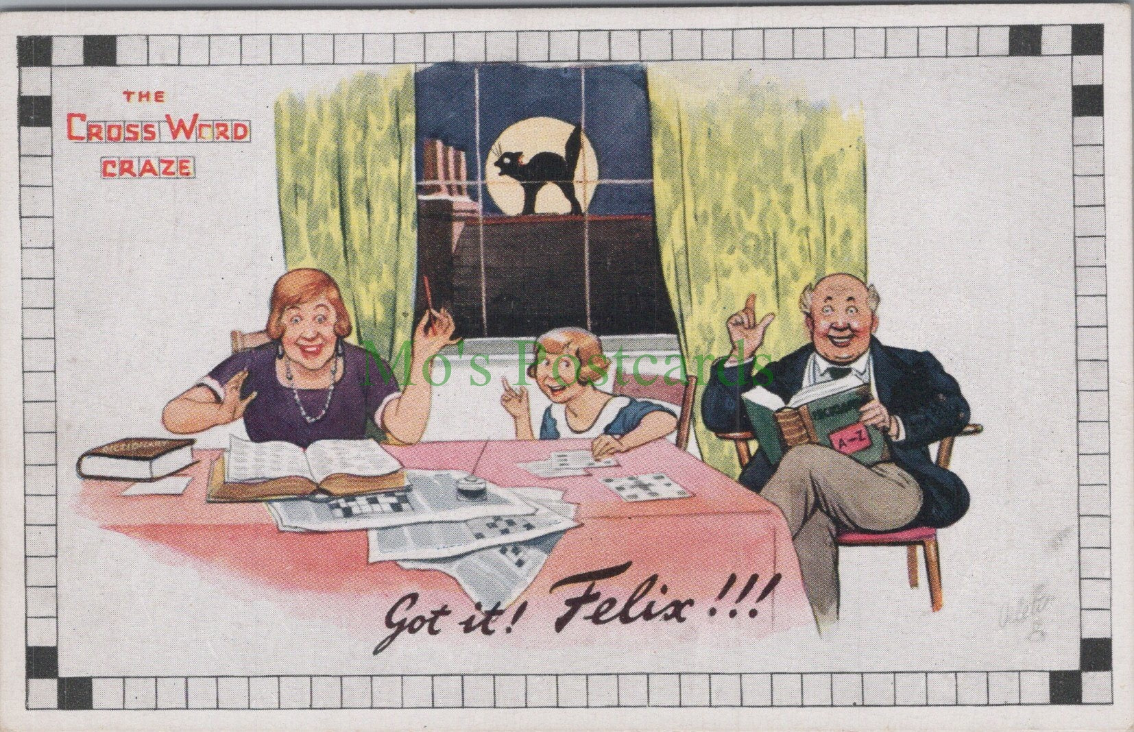 Crossword Postcard - The Cross Word Craze, Felix The Cat HP655