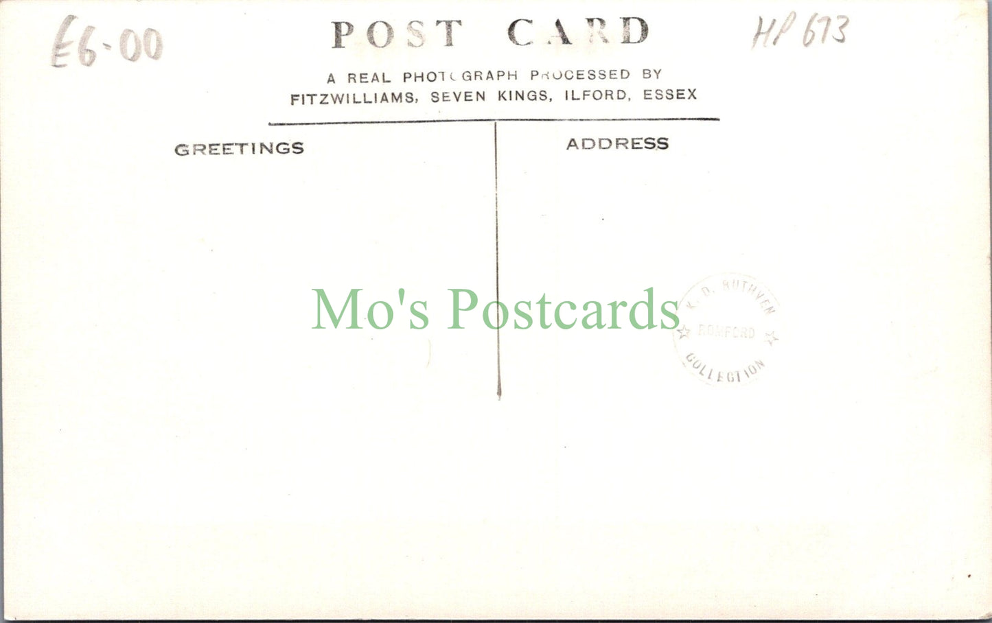 Essex Postcard - Bedfords Havering, Havering Park HP673