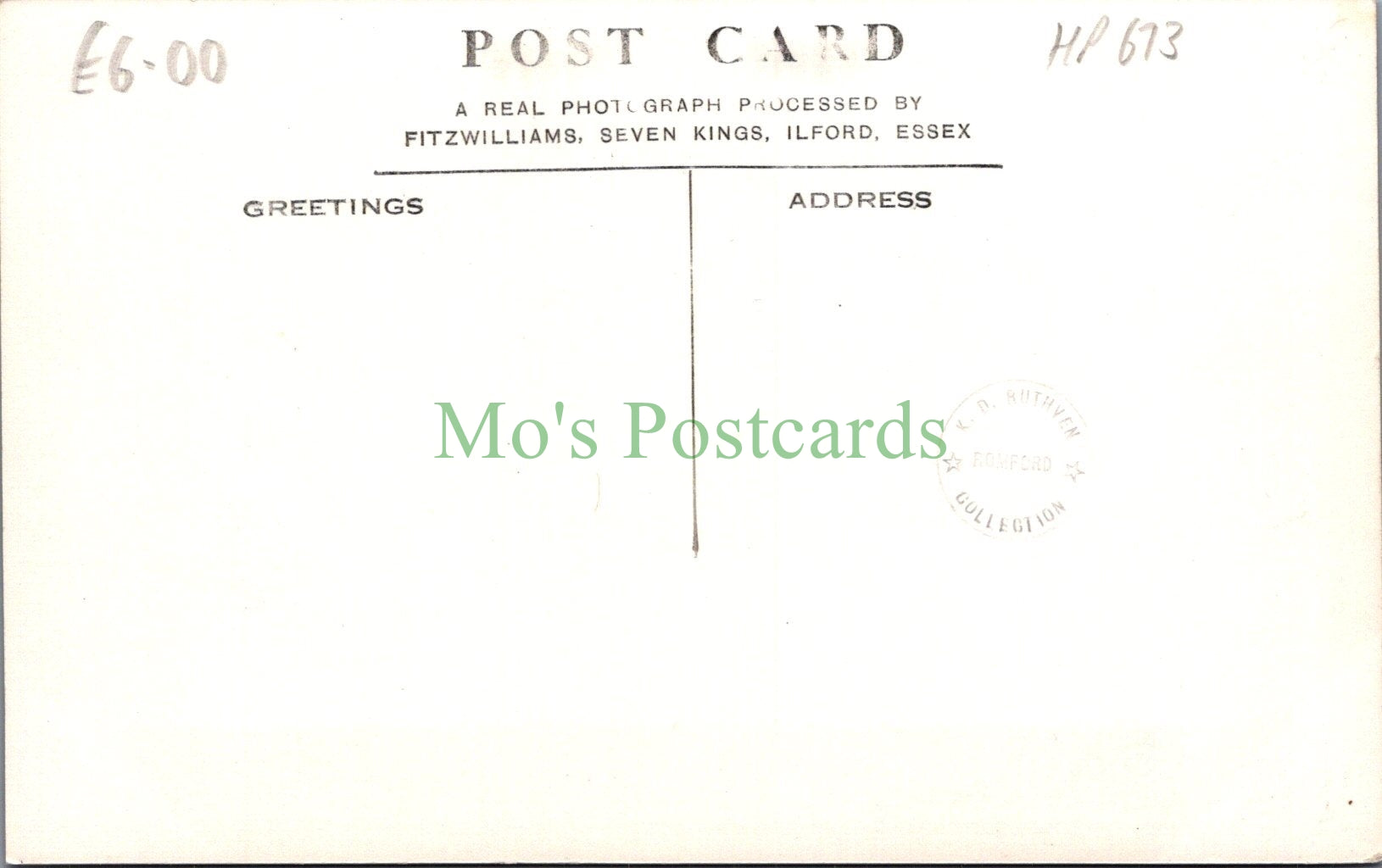 Essex Postcard - Bedfords Havering, Havering Park HP673