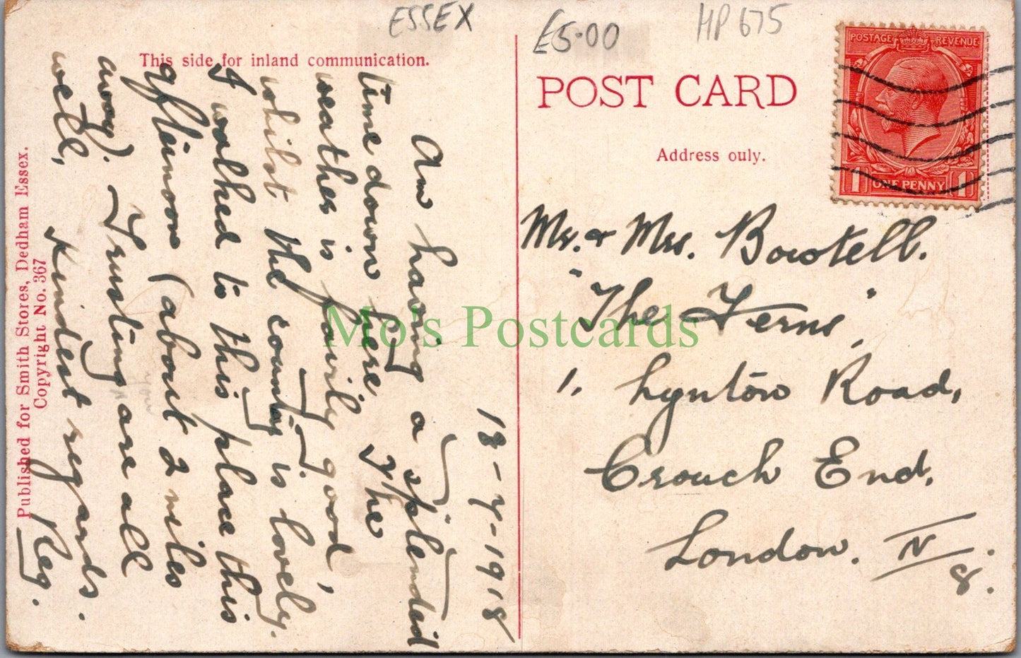 Essex Postcard - Dedham, The Entrance To Village HP675