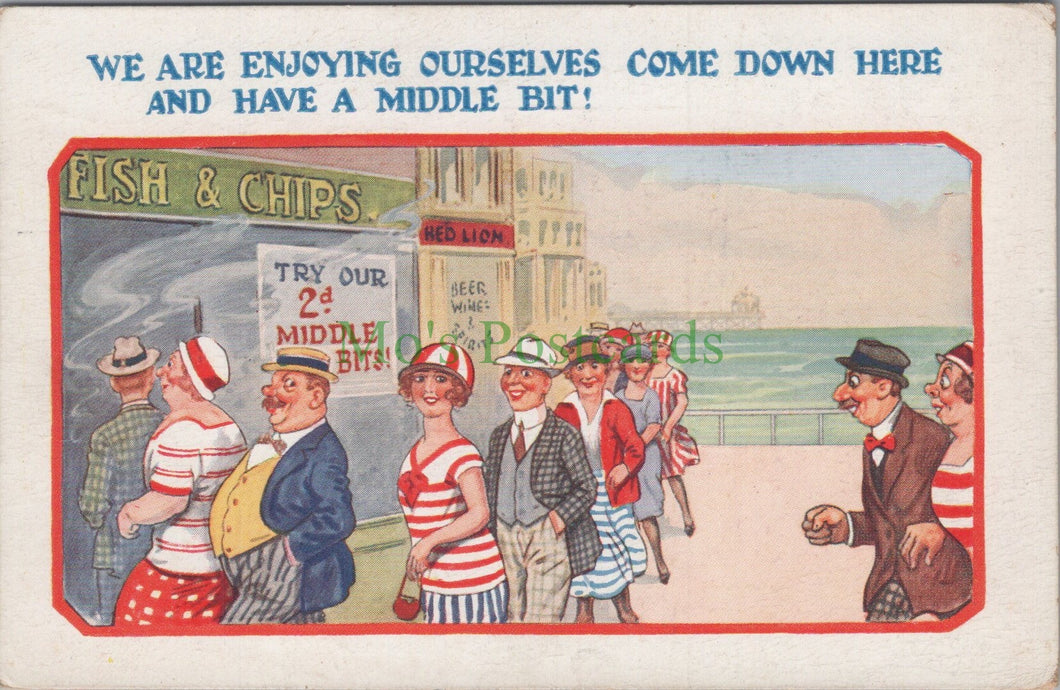 Comic Postcard - Seaside / Fish & Chips / Holidays HP681