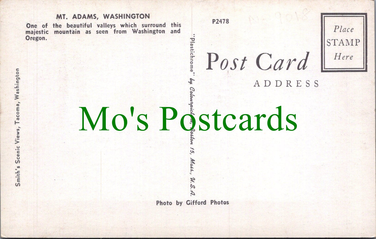 America Postcard - Mt Adams, Washington Ref.SW10149