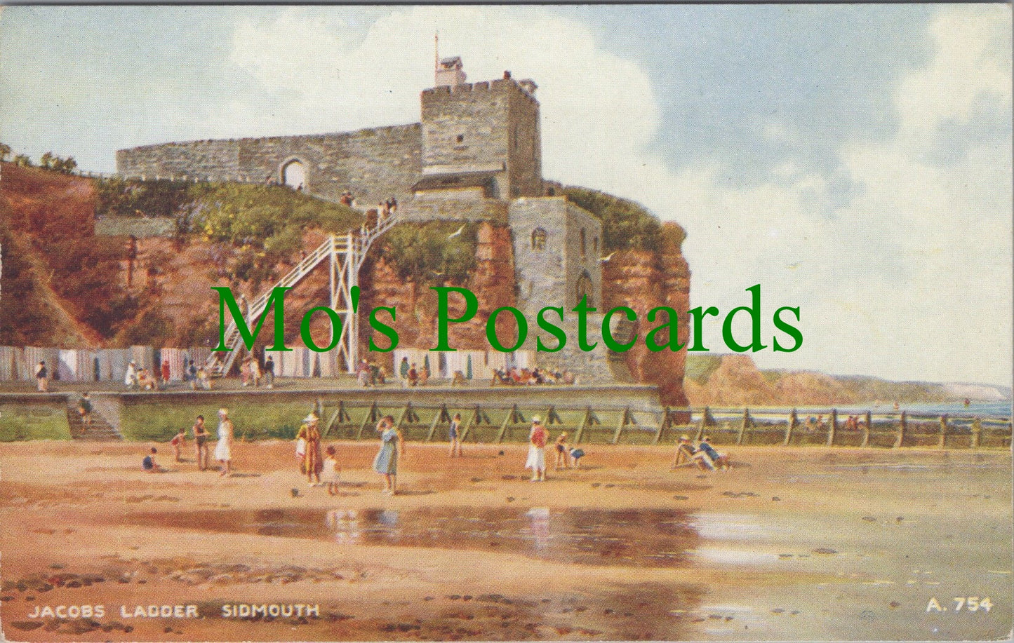 Devon Postcard - Jacobs Ladder, Sidmouth Ref.SW9780