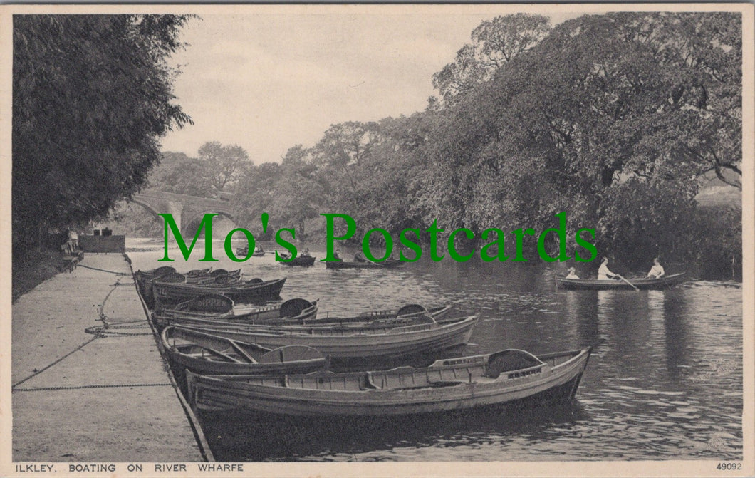 Yorkshire Postcard - Ilkley, Boating on River Wharfe Ref.SW9783