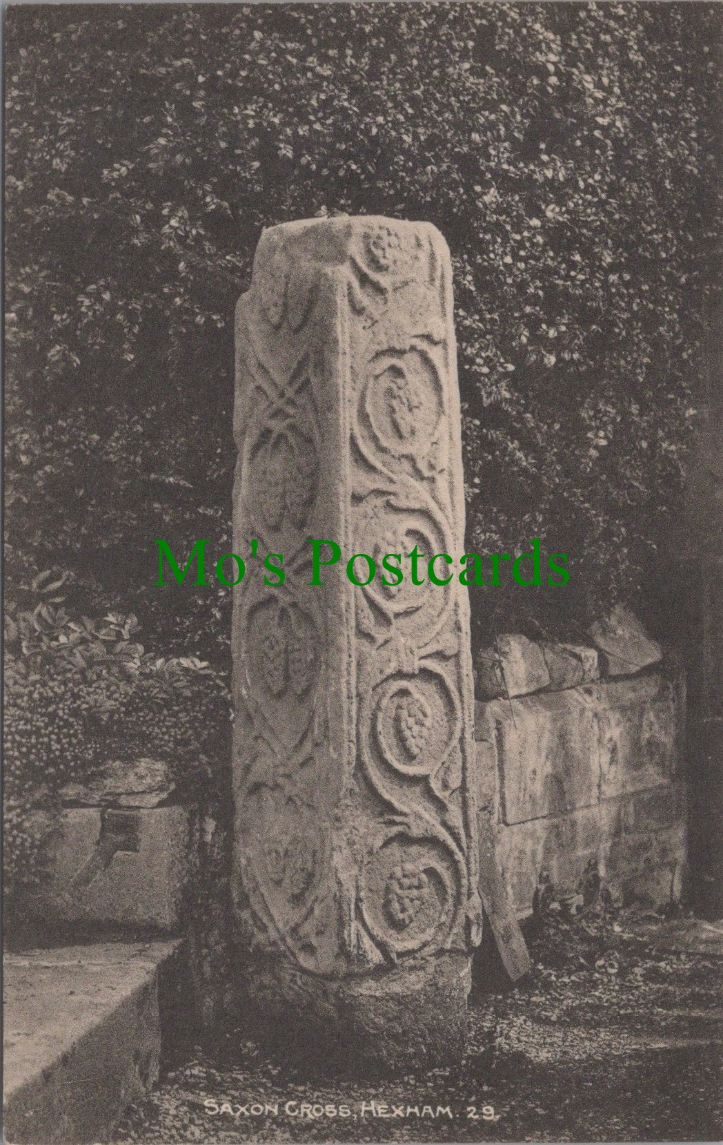 Northumberland Postcard - Saxon Cross, Hexham  Ref.SW9788