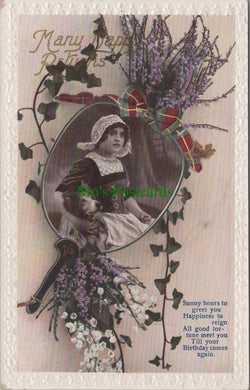 Greetings Postcard, Birthday, Many Happy Returns