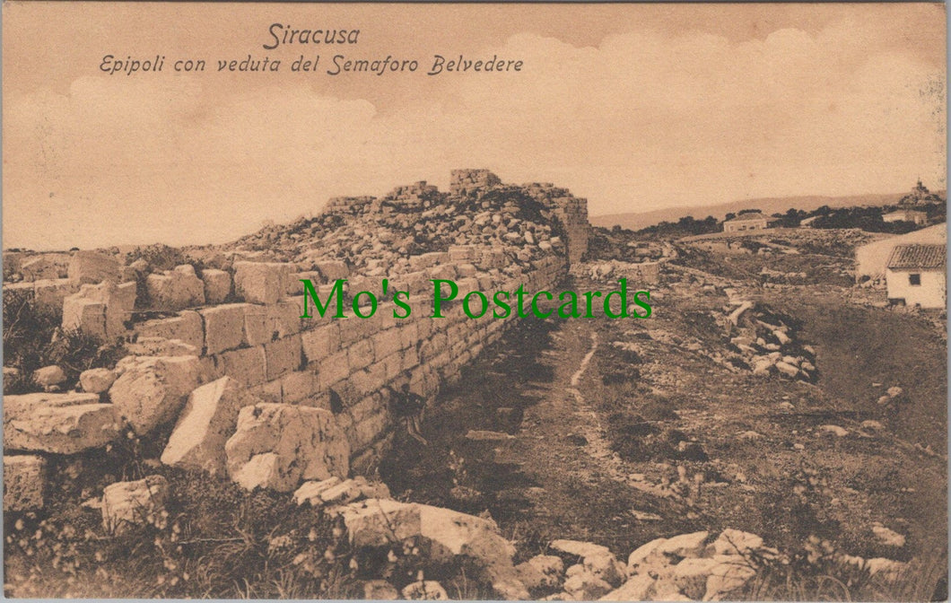 Epipoli Con Veduta Del Semaforo Belvedere, Siracusa, Italy