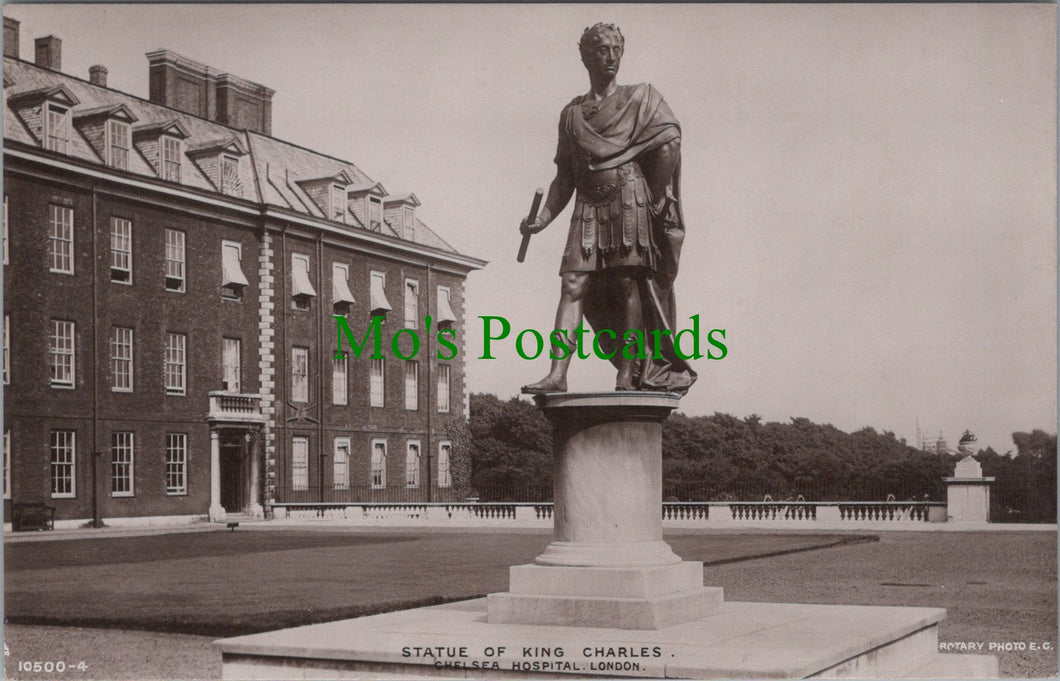 London Postcard - Statue of King Charles, Chelsea Hospital Ref.SW9812