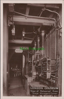 Theatrical Postcard - London Coliseum, Stage Manager's Corner Ref.SW9922