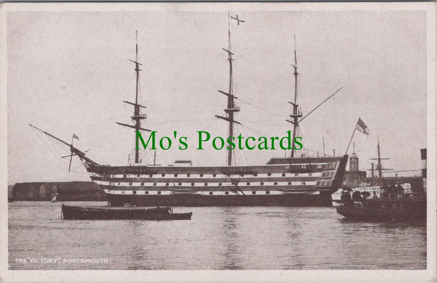 Naval Postcard - The "Victory" at Portsmouth  Ref.SW9926