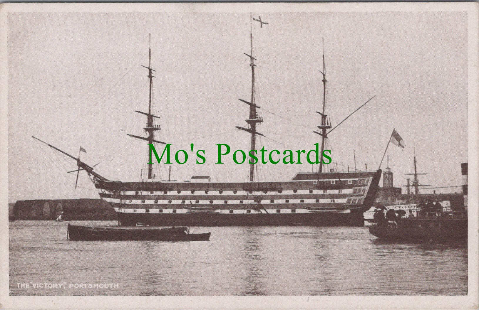 Naval Postcard - The "Victory" at Portsmouth  Ref.SW9926