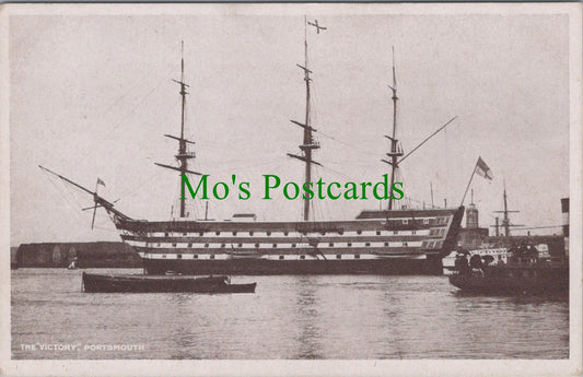 Naval Postcard - The "Victory" at Portsmouth  Ref.SW9926