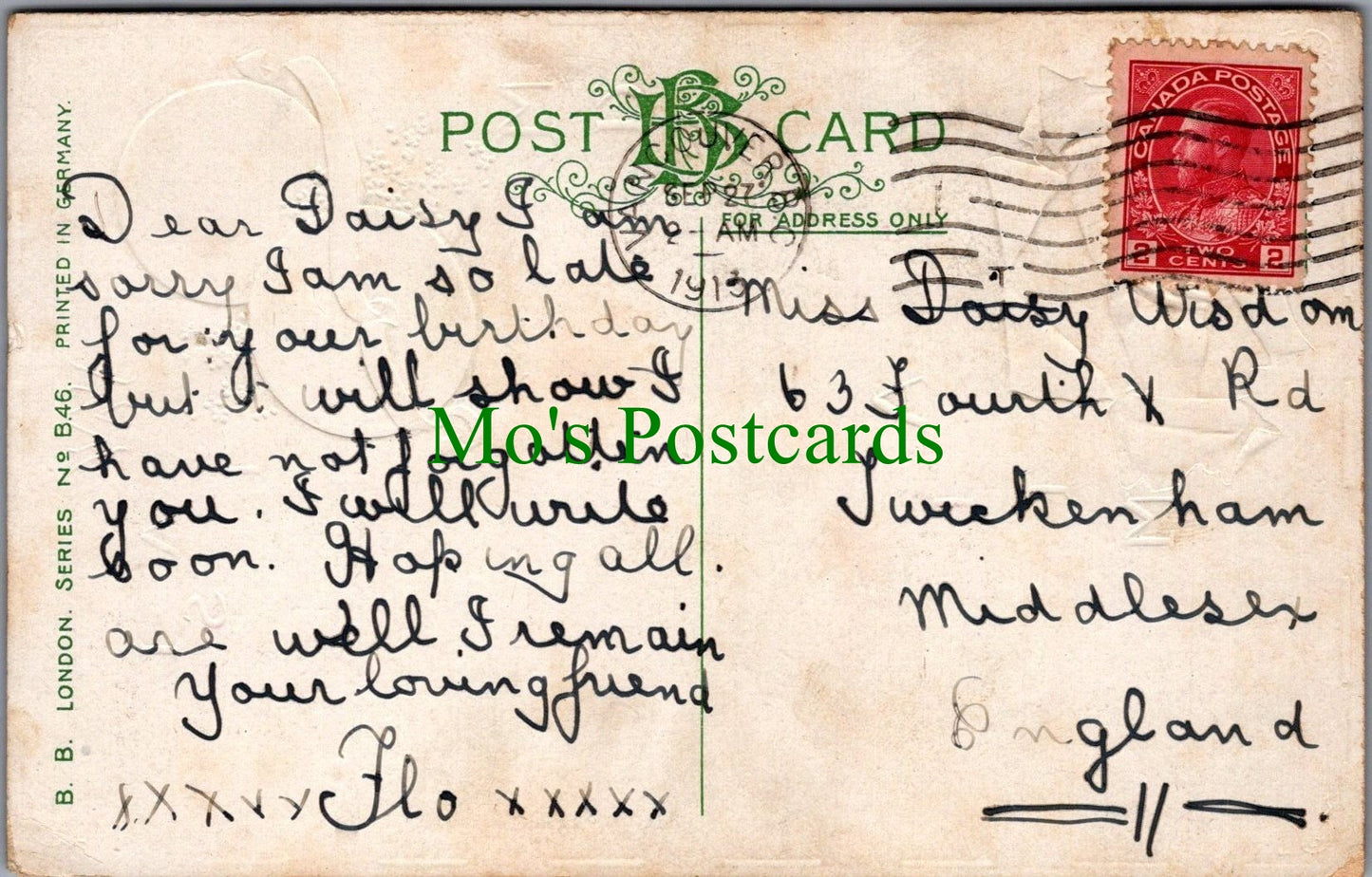 Embossed Greetings Postcard - A Happy Birthday To You Ref.SW9879