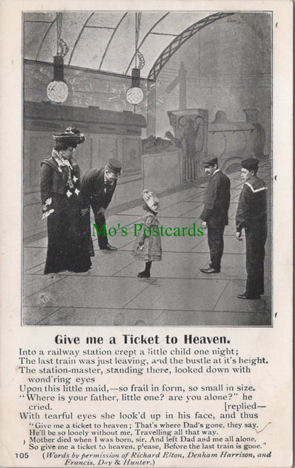 Literature Postcard, Give Me a Ticket To Heaven