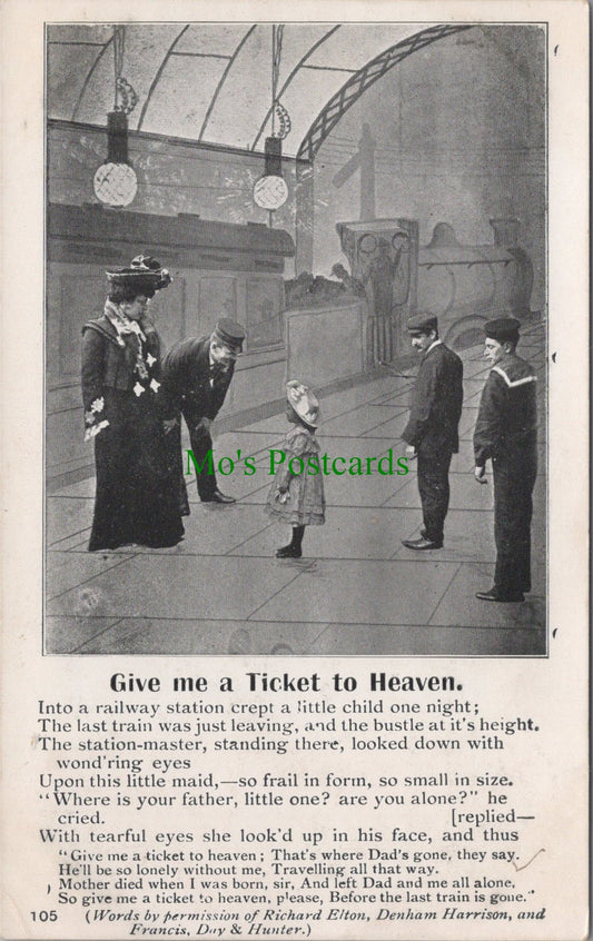 Literature Postcard, Give Me a Ticket To Heaven
