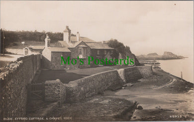 Cornwall Postcard - Bude, Efford Cottage & Chapel Rock Ref.SW9834