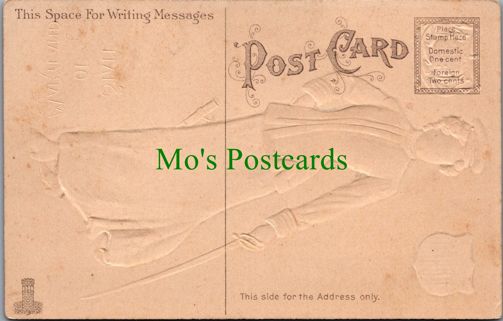 American Embossed Postcard - State of Maryland Lady Ref.SW9835