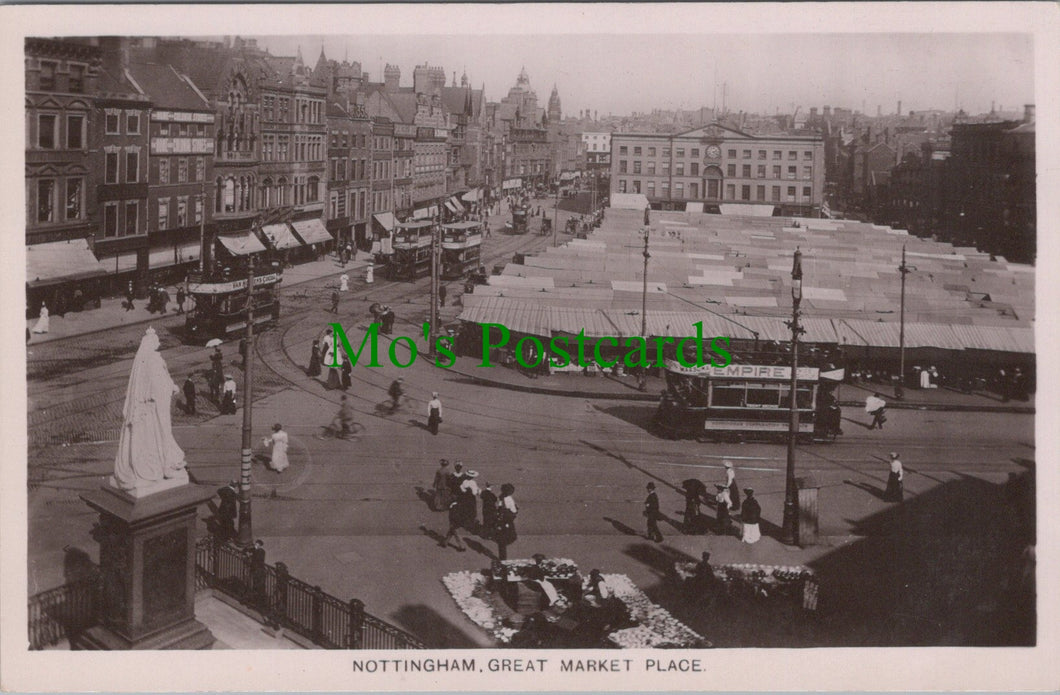 Nottinghamshire Postcard - Nottingham, Great Market Place  Ref.SW9853