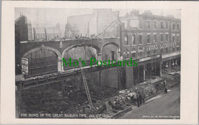 London Postcard - The Ruins of The Great Kilburn Fire, 1910 Ref.HP289