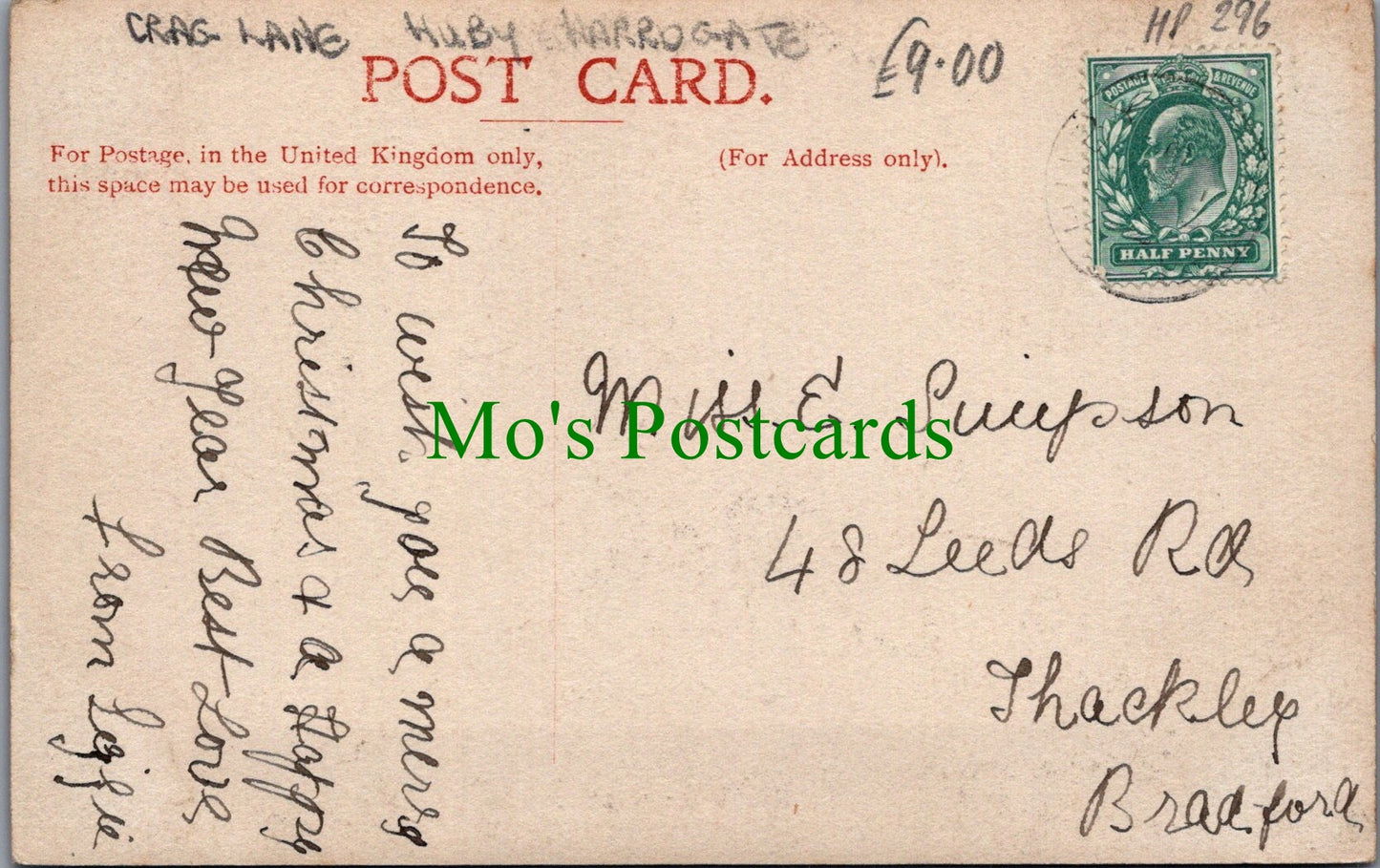 Yorkshire Postcard - The Firs, Huby Ref.HP296