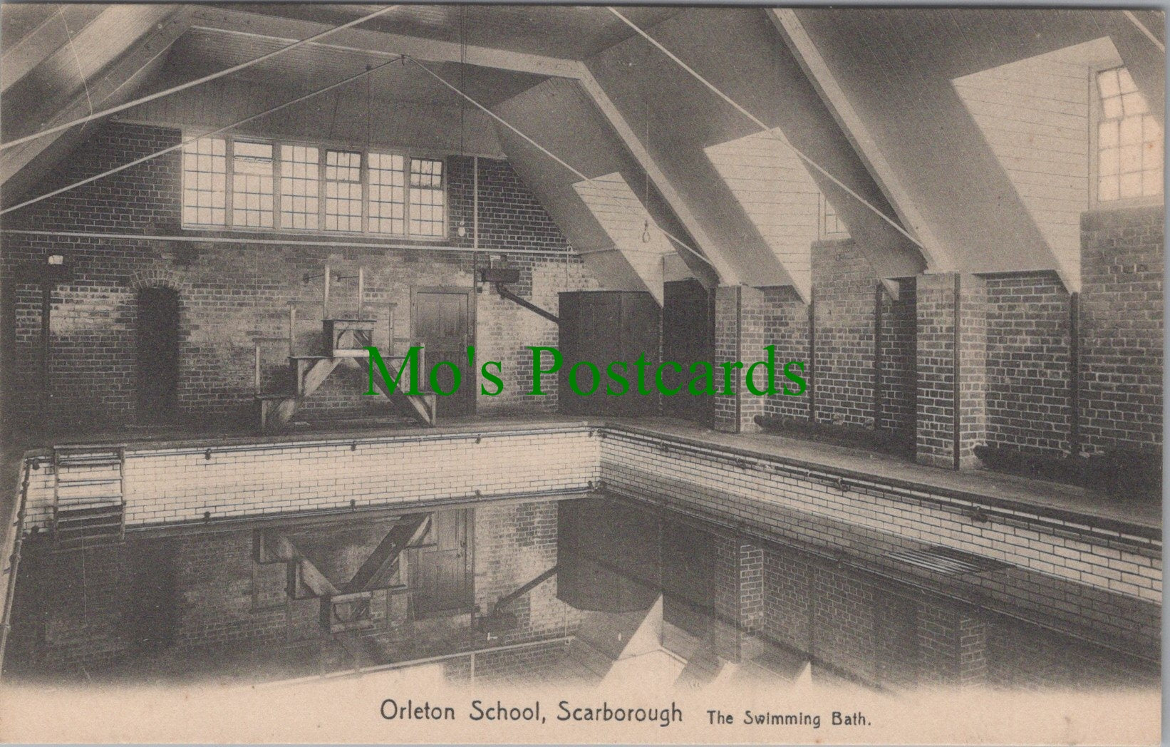 Yorkshire Postcard - The Swimming Bath, Orleton School, Scarborough Ref.HP297