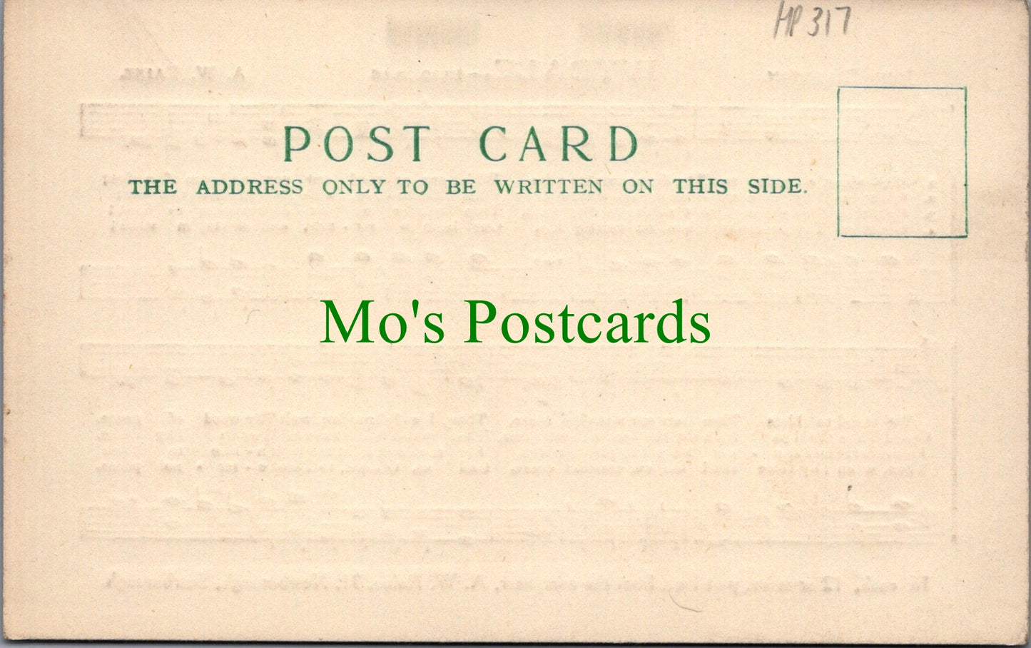 Music Postcard - Musical Notes, Ivydale, A.W.Raine, John Ellerton Ref.HP317