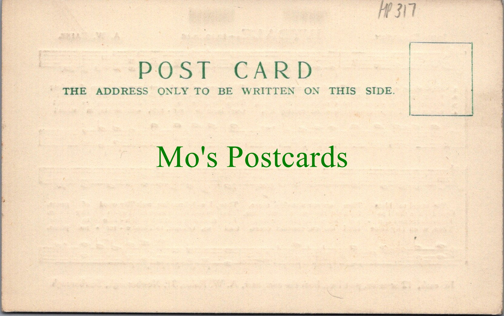 Music Postcard - Musical Notes, Ivydale, A.W.Raine, John Ellerton Ref.HP317