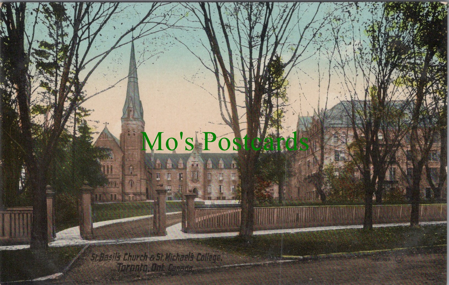 Canada Postcard - St Basil's Church and St Michael's College, Toronto  Ref.HP331