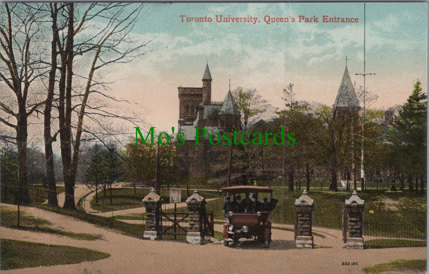 Canada Postcard - Toronto University, Queen's Park Entrance Ref.HP332