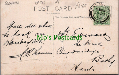 Cornwall Postcard - Chauffeur and Passengers, Falmouth Area Ref.HP365