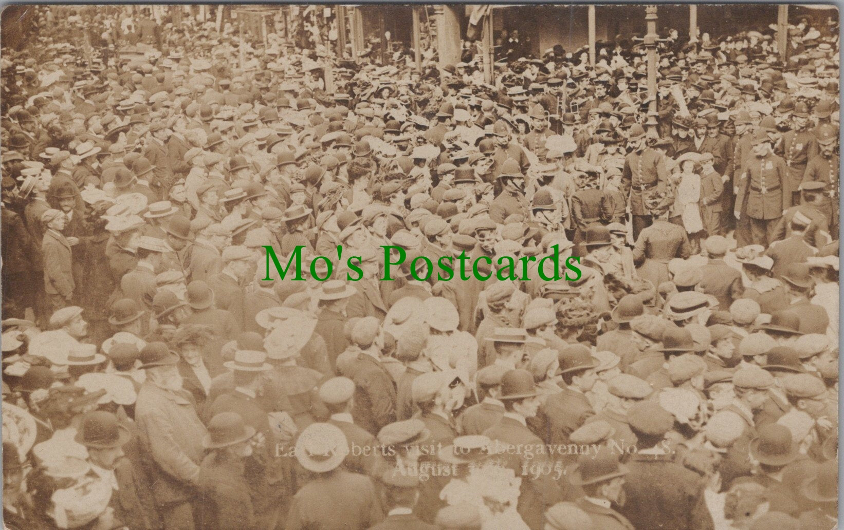 Wales Postcard - Earl Roberts Visit To Abergavenny 1905 Ref.HP372